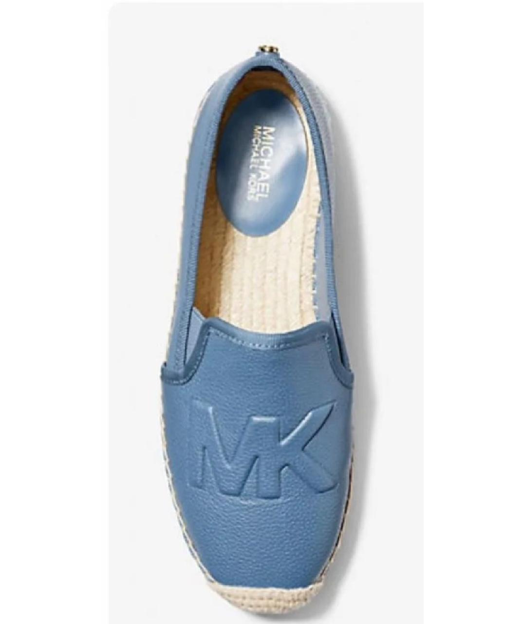 MICHAEL KORS Синие кожаные эспадрильи, фото 2