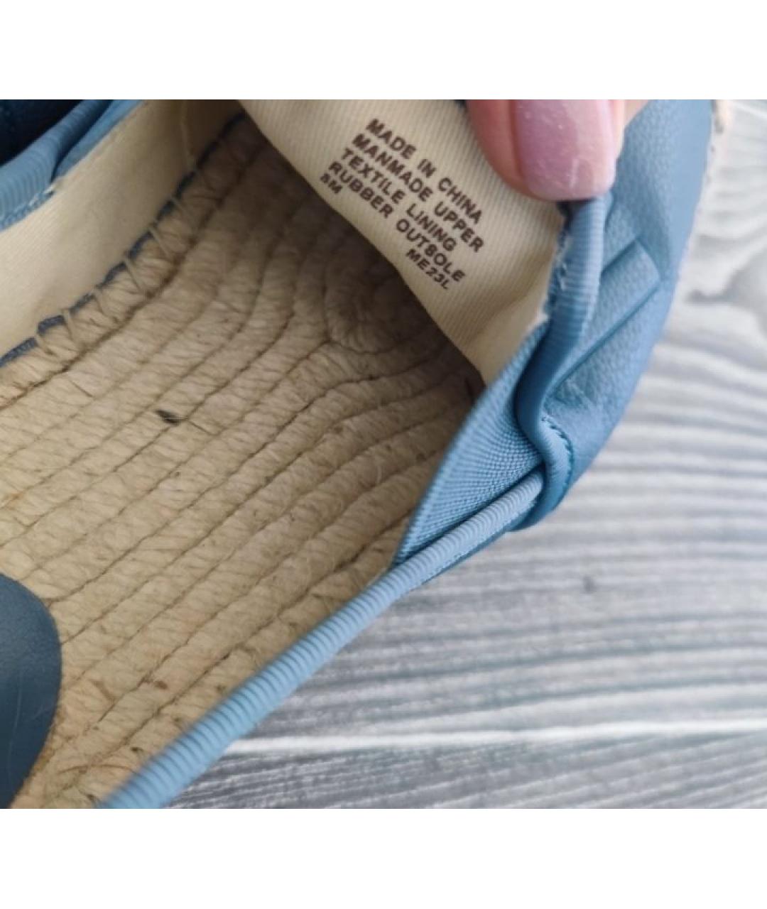 MICHAEL KORS Синие кожаные эспадрильи, фото 8