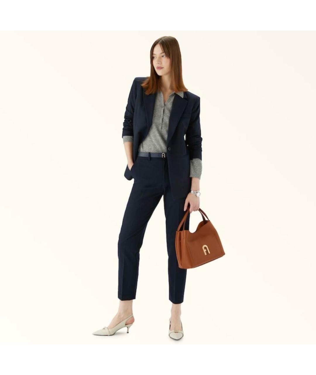 FURLA Коричневая кожаная сумка тоут, фото 7