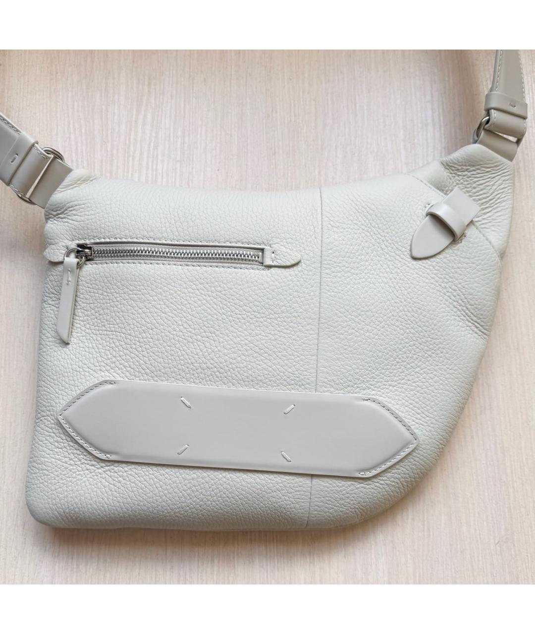 MAISON MARGIELA Бежевая кожаная сумка на плечо, фото 4