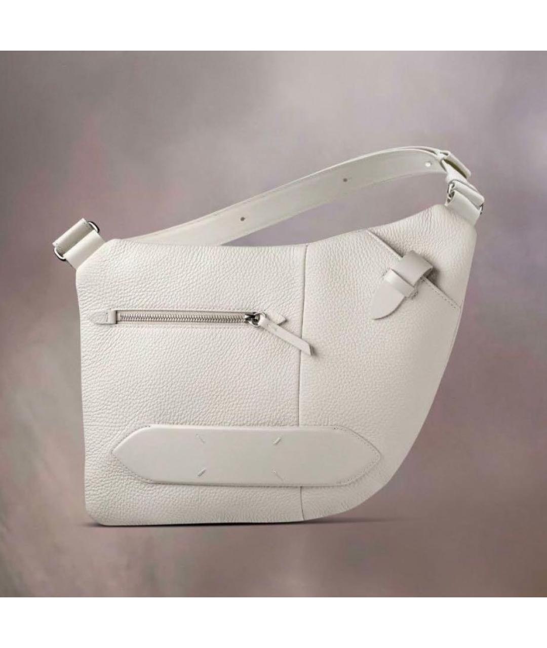 MAISON MARGIELA Бежевая кожаная сумка на плечо, фото 9