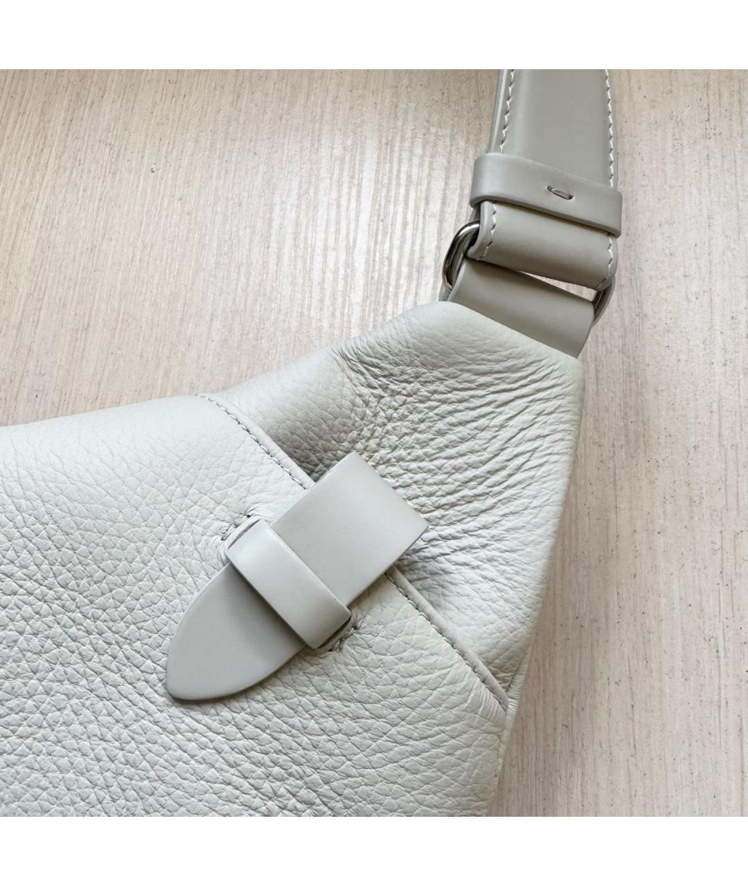 MAISON MARGIELA Бежевая кожаная сумка на плечо, фото 5