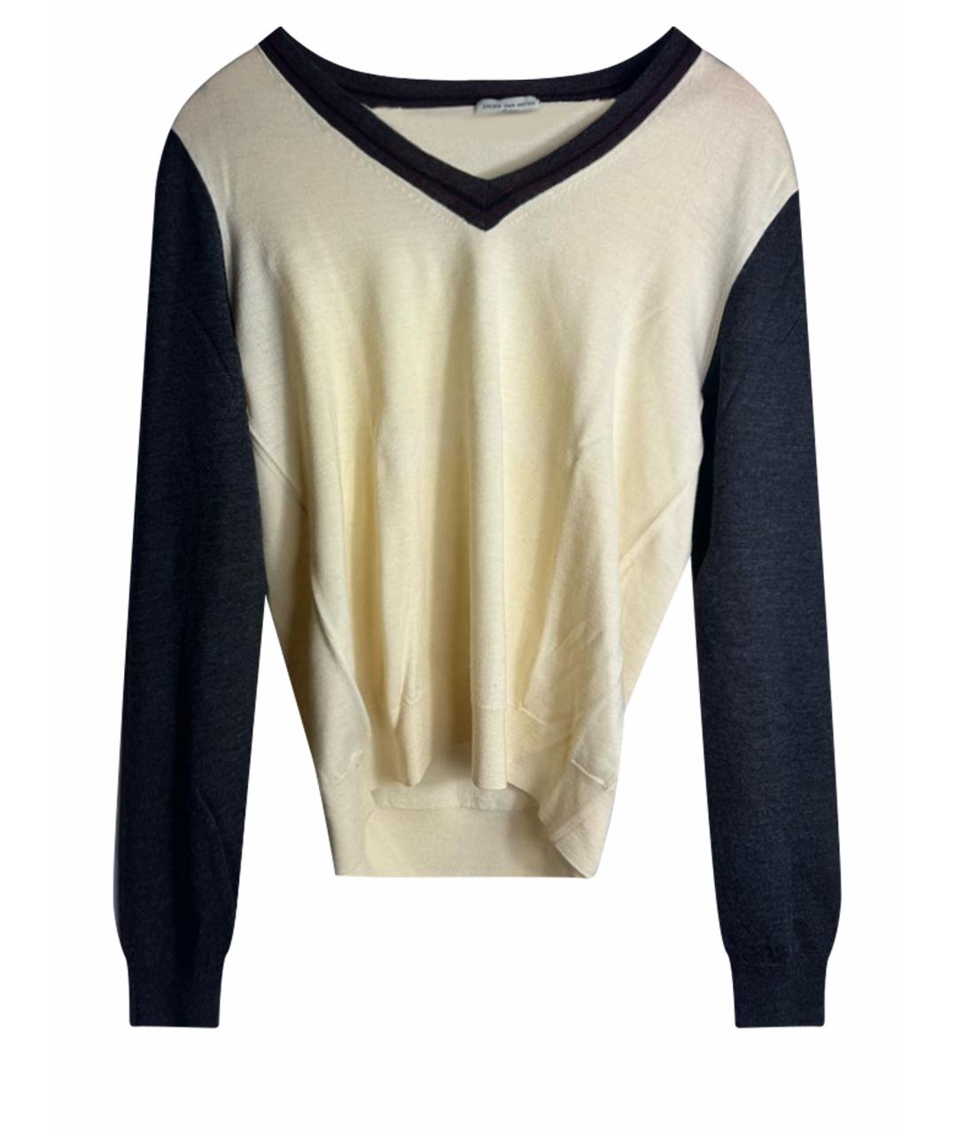 DRIES VAN NOTEN Белый хлопковый джемпер / свитер, фото 1