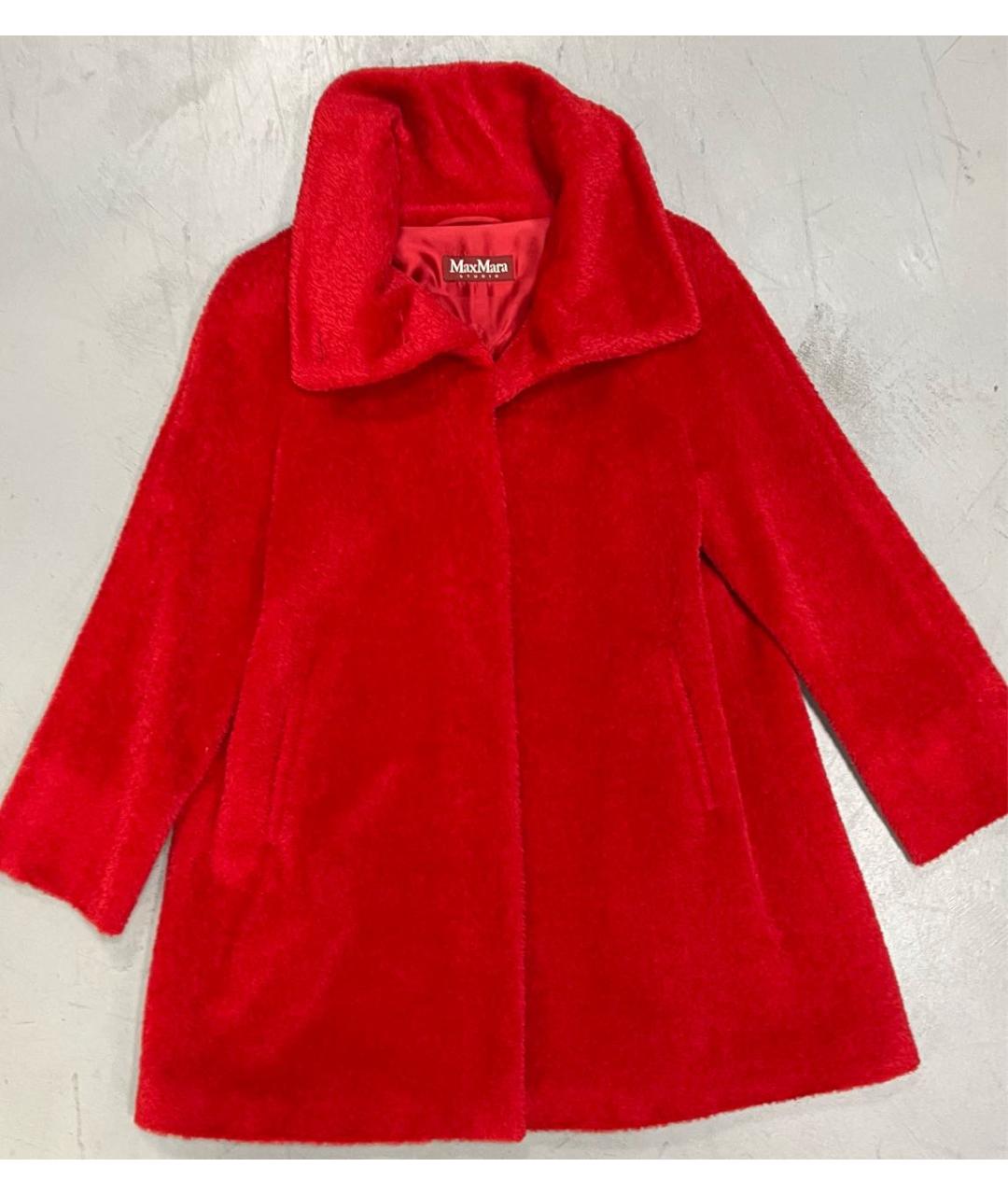MAX MARA Красное меховое пальто, фото 6