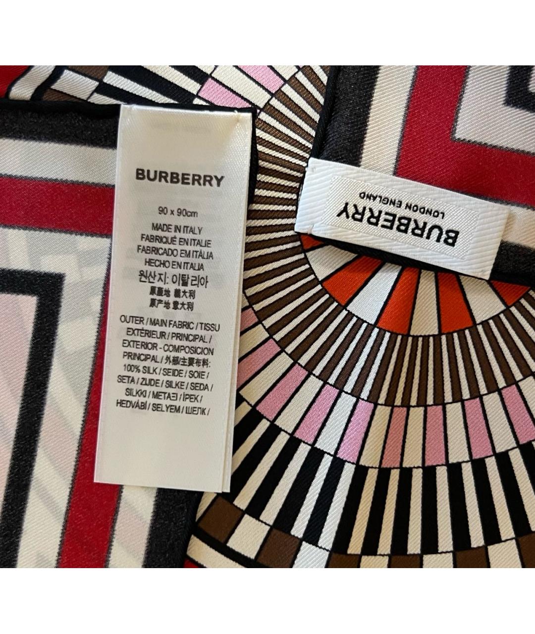 BURBERRY Мульти шелковый платок, фото 4