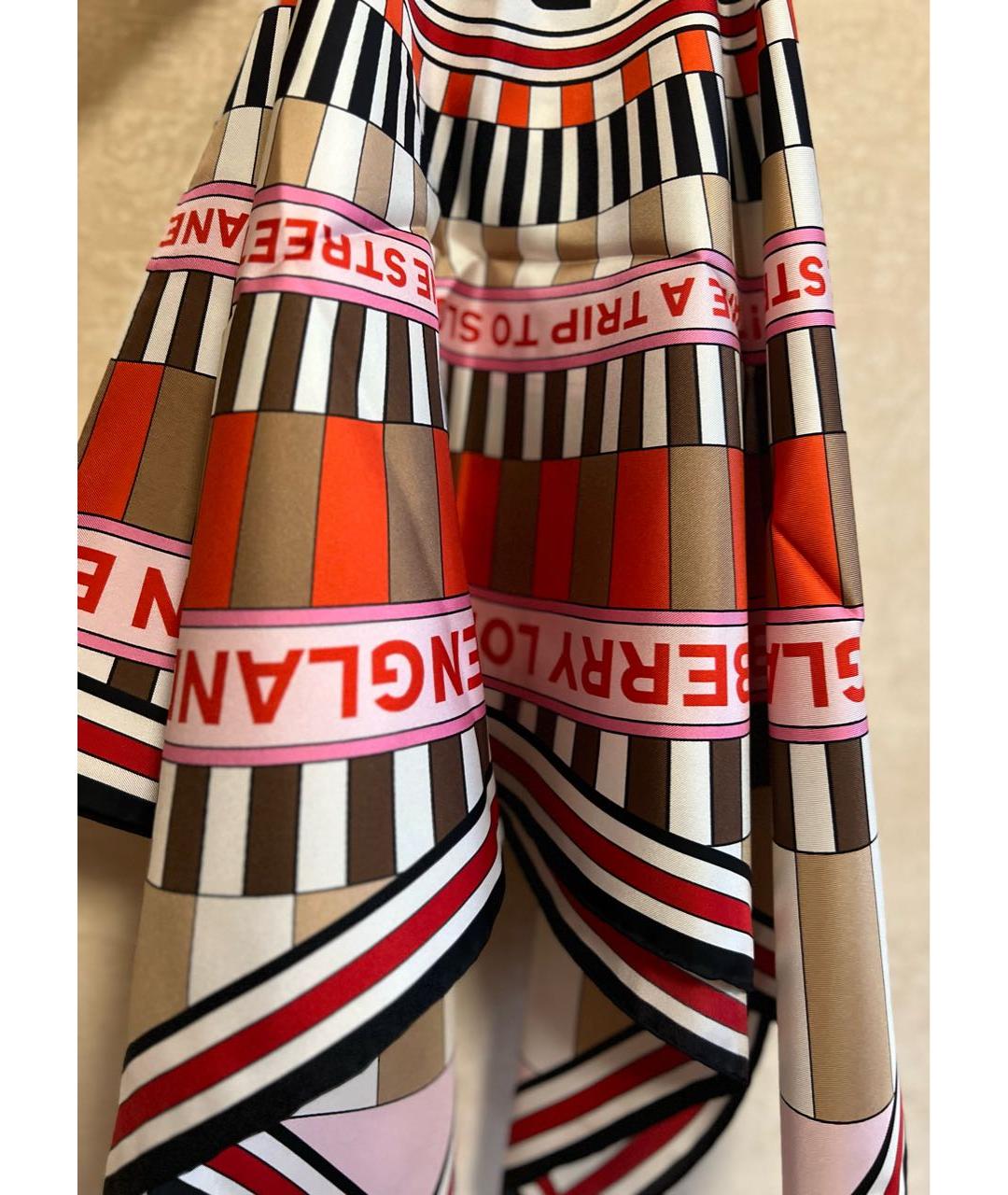 BURBERRY Мульти шелковый платок, фото 3