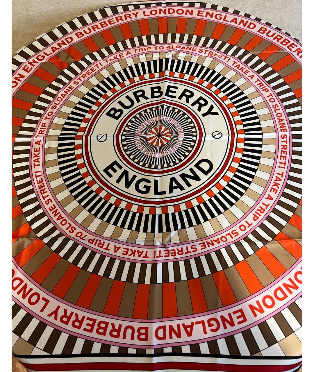 BURBERRY Мульти шелковый платок, фото 2