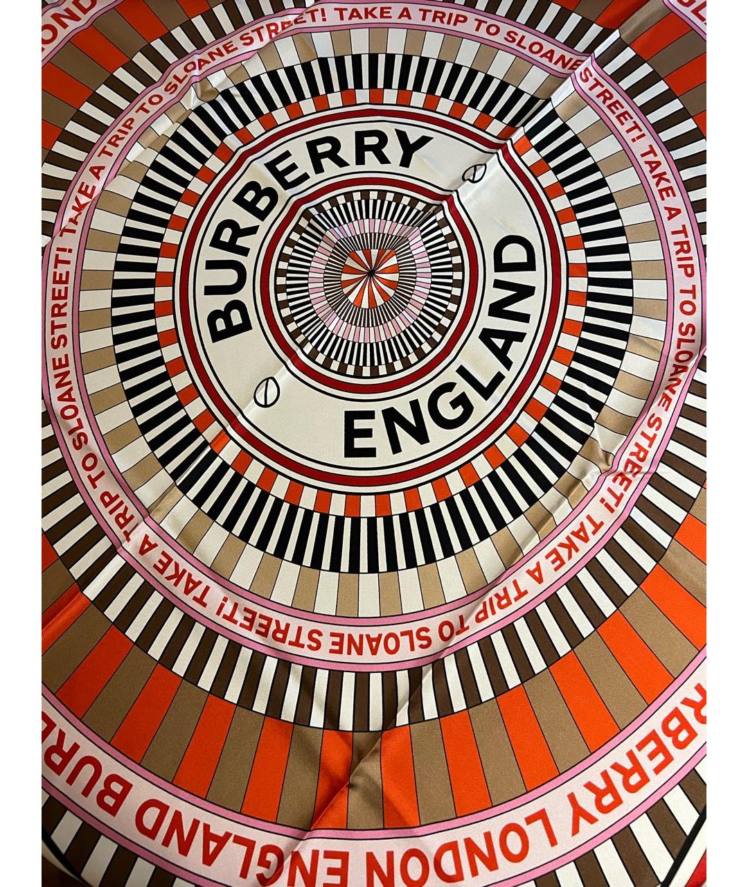 BURBERRY Мульти шелковый платок, фото 7