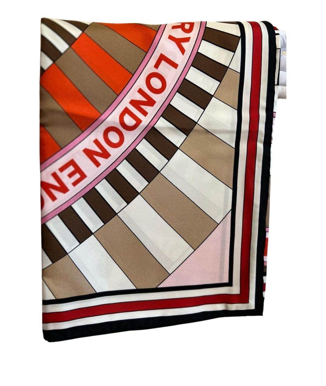 BURBERRY Мульти шелковый платок, фото 1