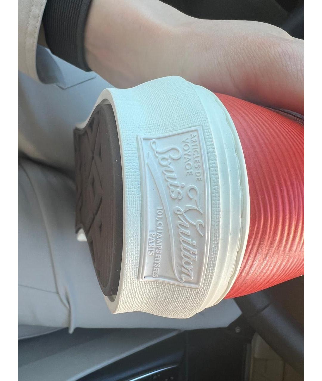 LOUIS VUITTON Синие кожаные низкие кроссовки / кеды, фото 3