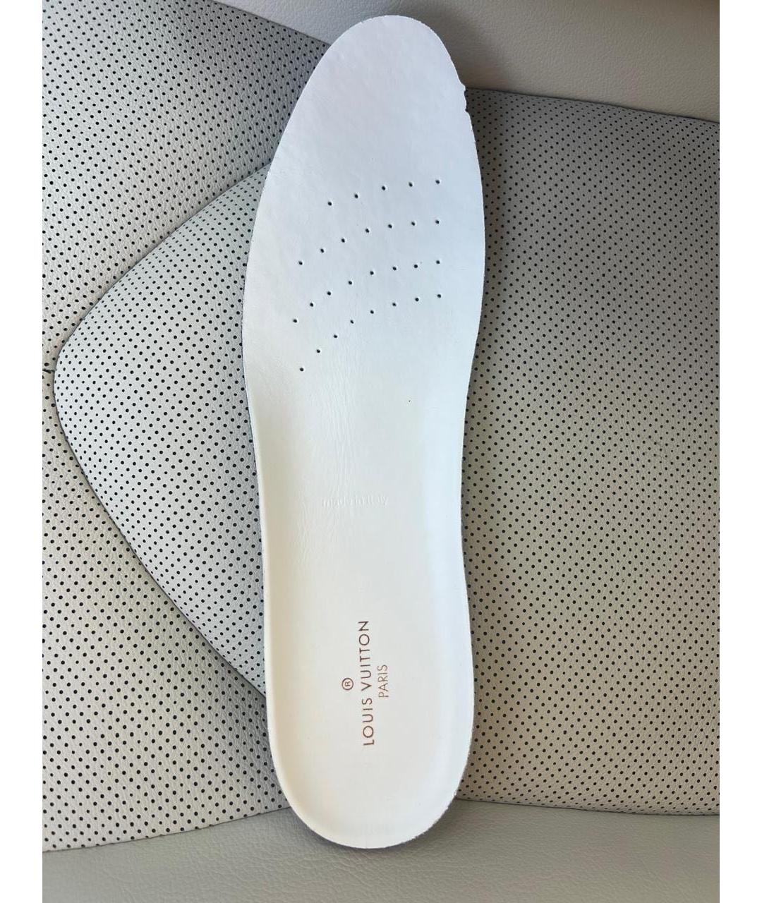 LOUIS VUITTON Синие кожаные низкие кроссовки / кеды, фото 4