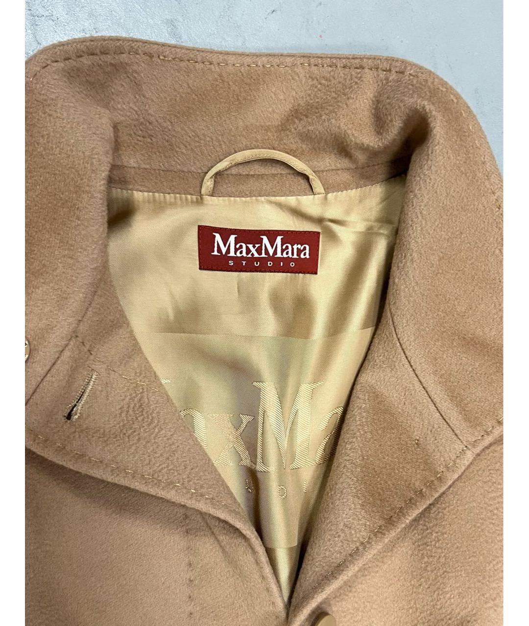 MAX MARA Коричневое шерстяное пальто, фото 2