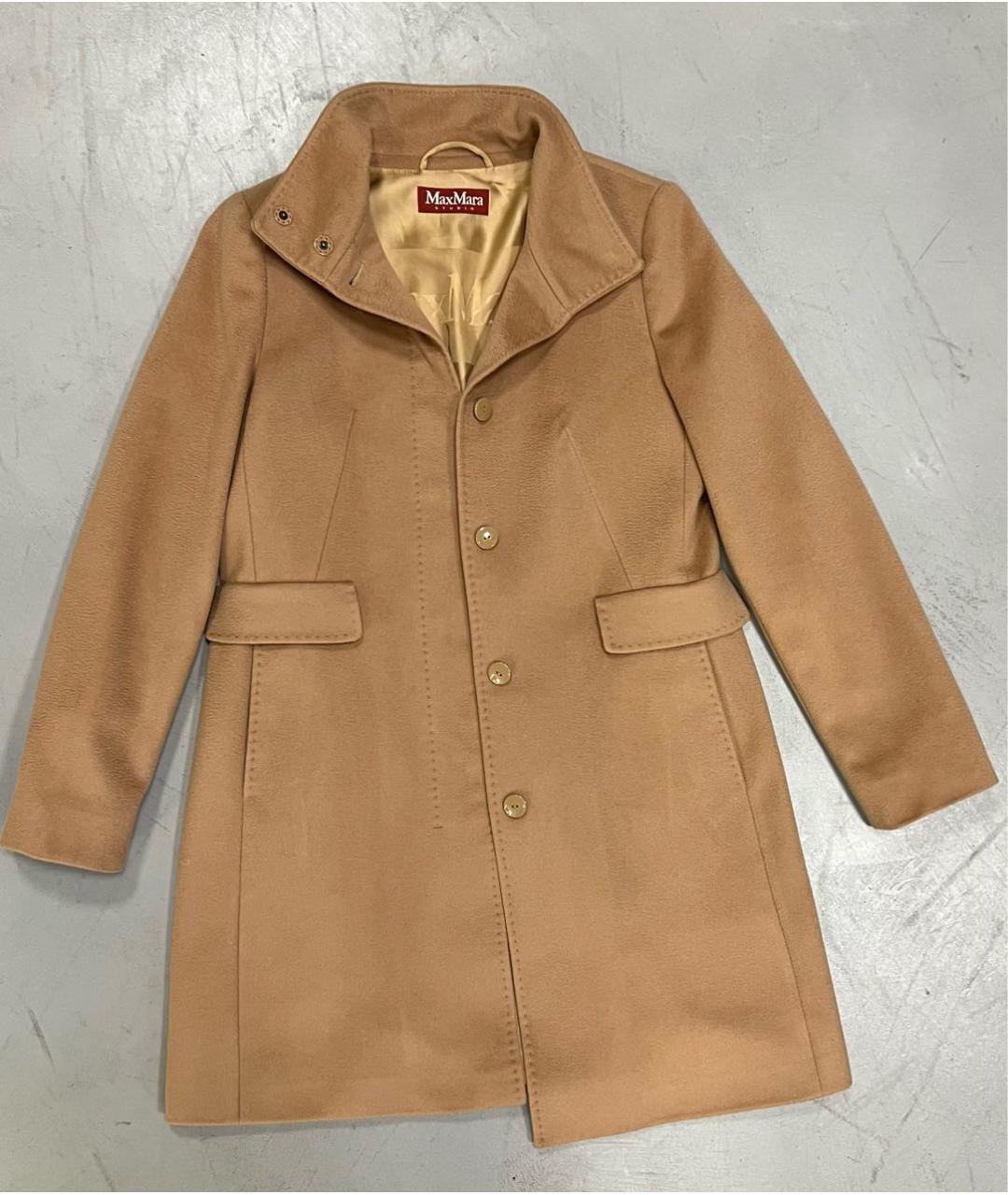 MAX MARA Коричневое шерстяное пальто, фото 4