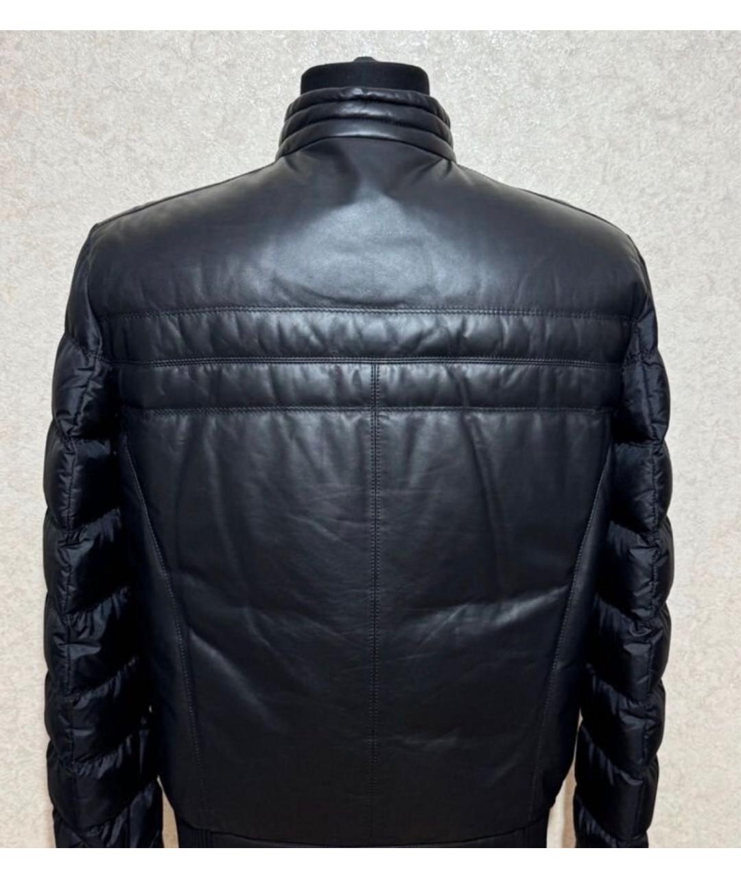 STEFANO RICCI Черная кожаная куртка, фото 4