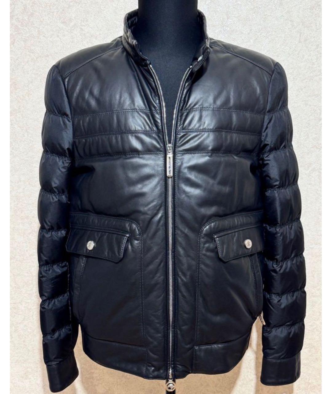 STEFANO RICCI Черная кожаная куртка, фото 2