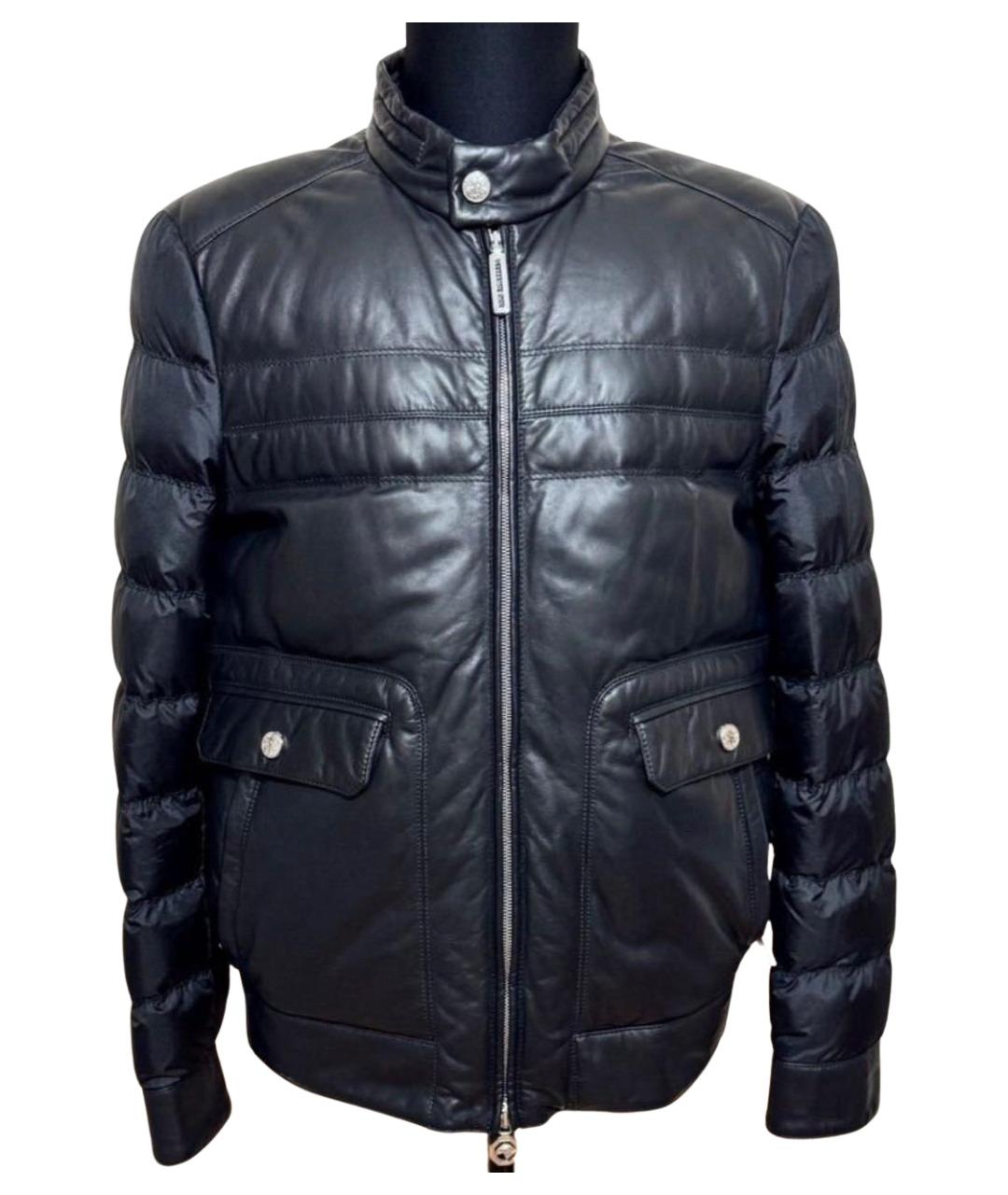 STEFANO RICCI Черная кожаная куртка, фото 10