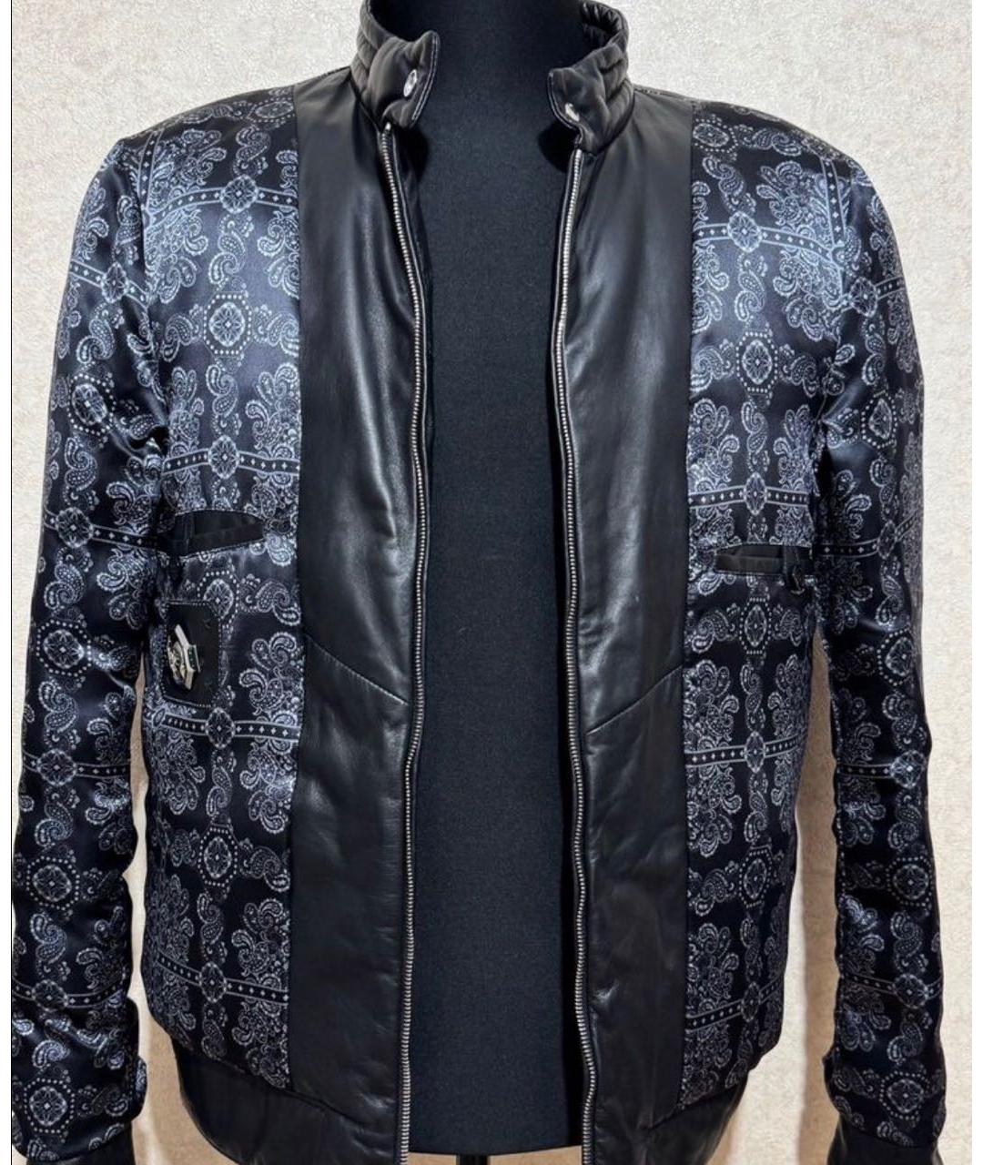 STEFANO RICCI Черная кожаная куртка, фото 6
