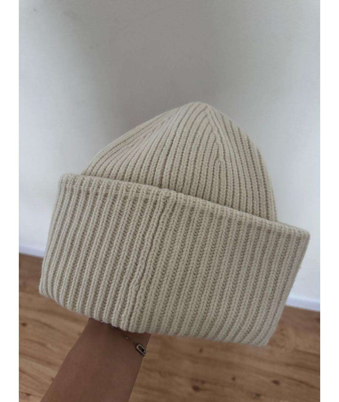 ACNE STUDIOS Бежевая шерстяная шапка, фото 2