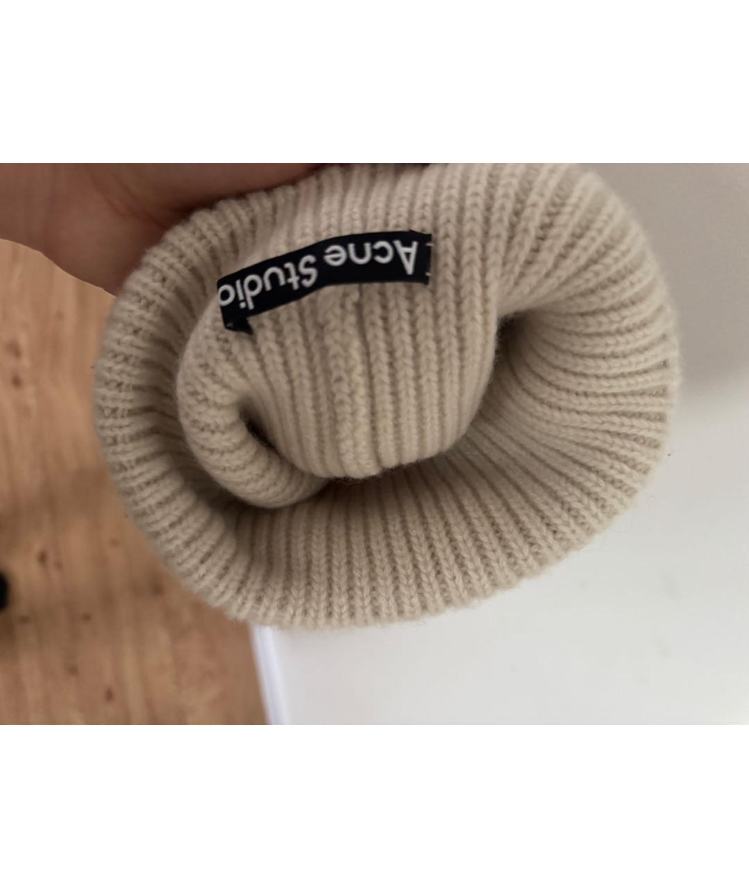 ACNE STUDIOS Бежевая шерстяная шапка, фото 2