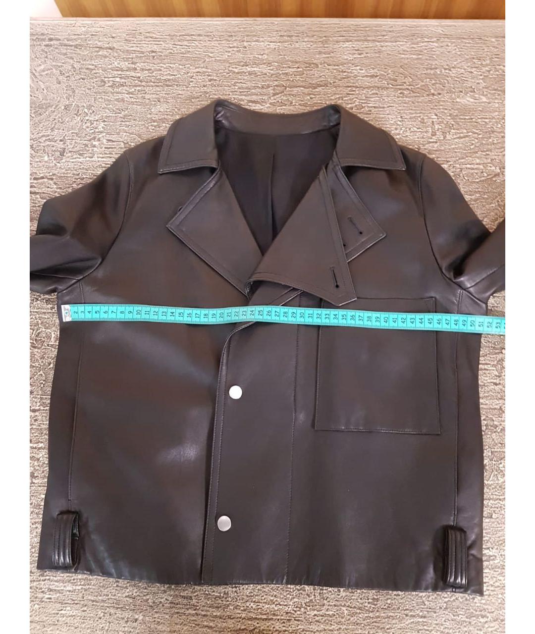 HELMUT LANG Черная кожаная куртка, фото 7