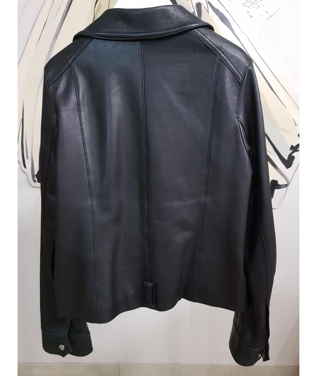 HELMUT LANG Черная кожаная куртка, фото 2