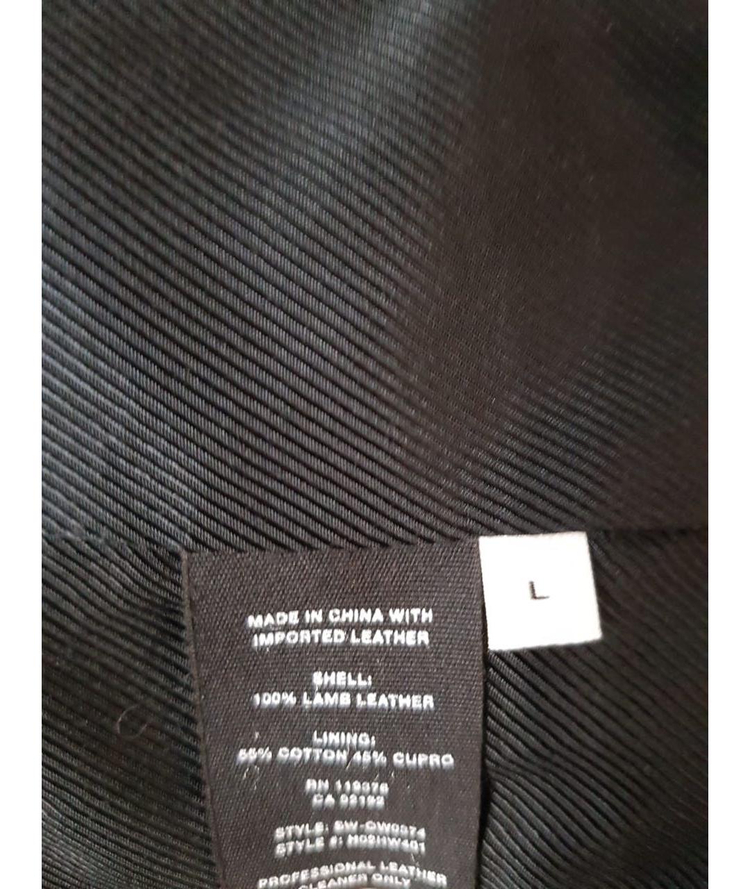 HELMUT LANG Черная кожаная куртка, фото 4