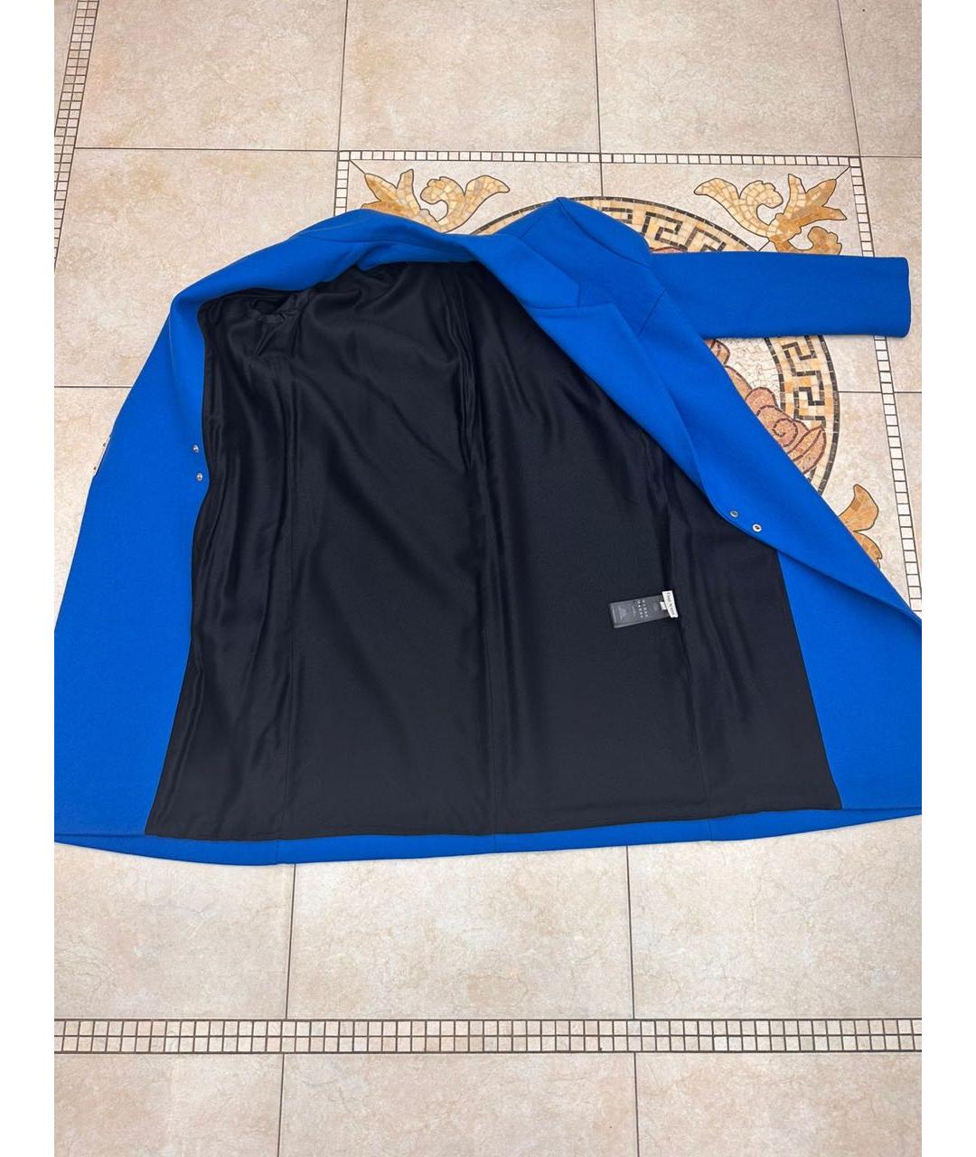 VICTORIA BECKHAM Синее шерстяное пальто, фото 3