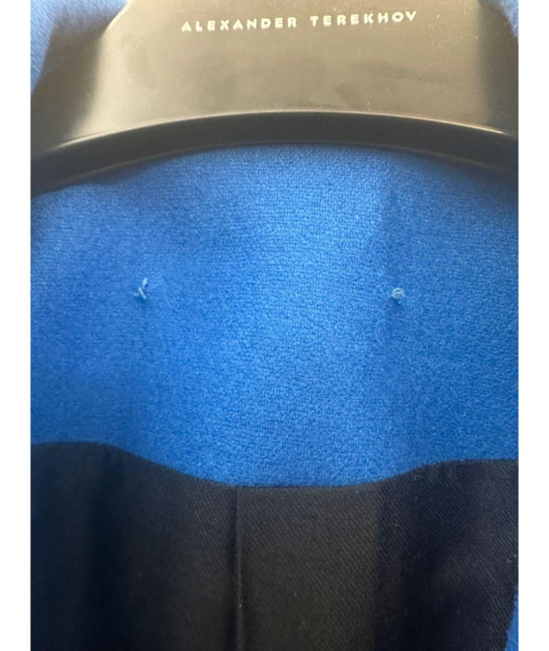 VICTORIA BECKHAM Синее шерстяное пальто, фото 4