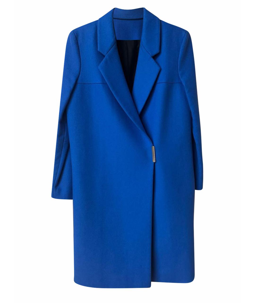 VICTORIA BECKHAM Синее шерстяное пальто, фото 1