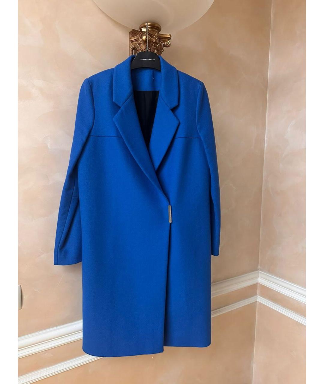 VICTORIA BECKHAM Синее шерстяное пальто, фото 8