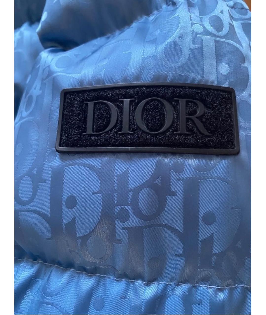 CHRISTIAN DIOR Синий полиамидовый пуховик, фото 6