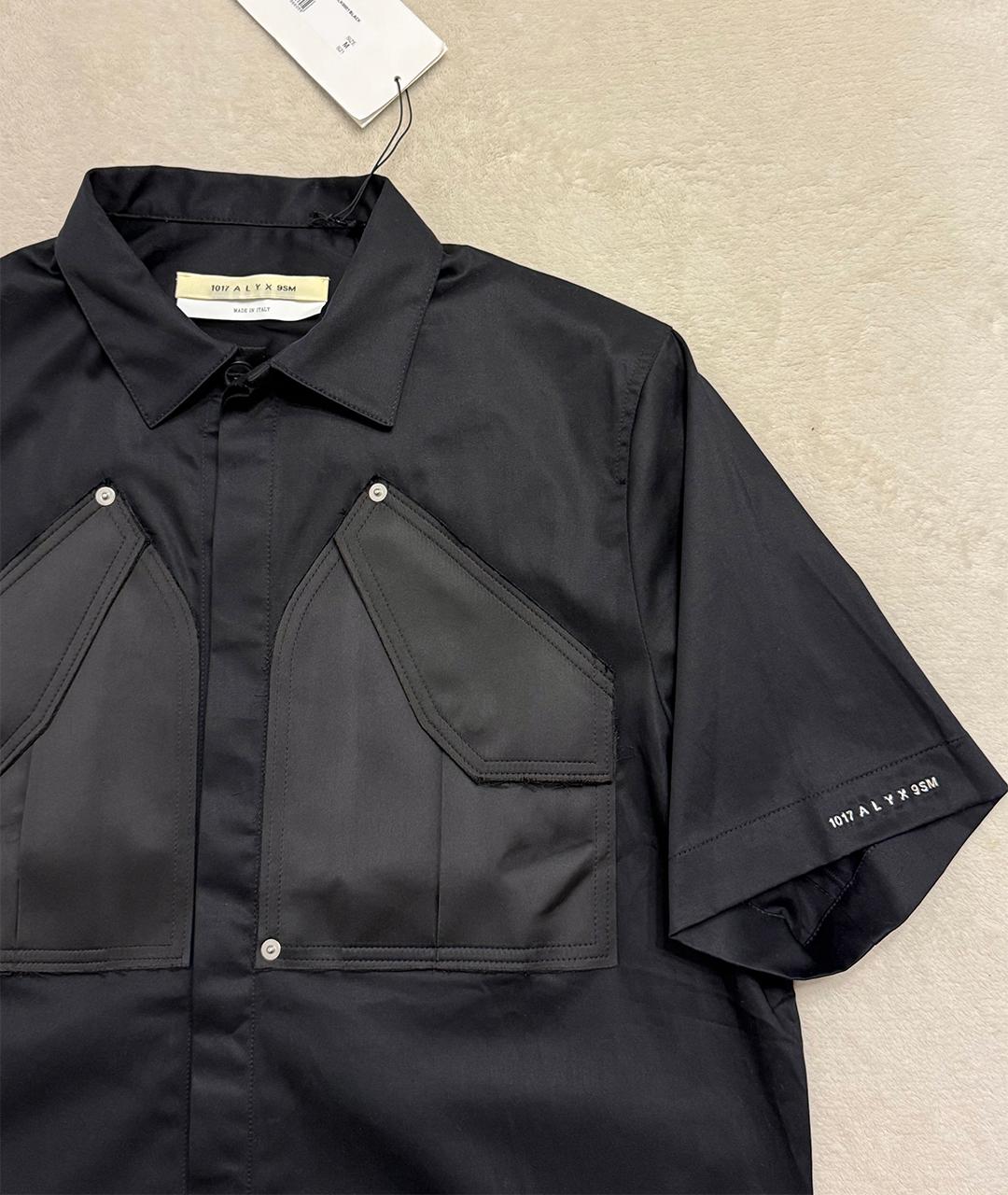 1017 ALYX 9SM Черная хлопковая рубашка, фото 3