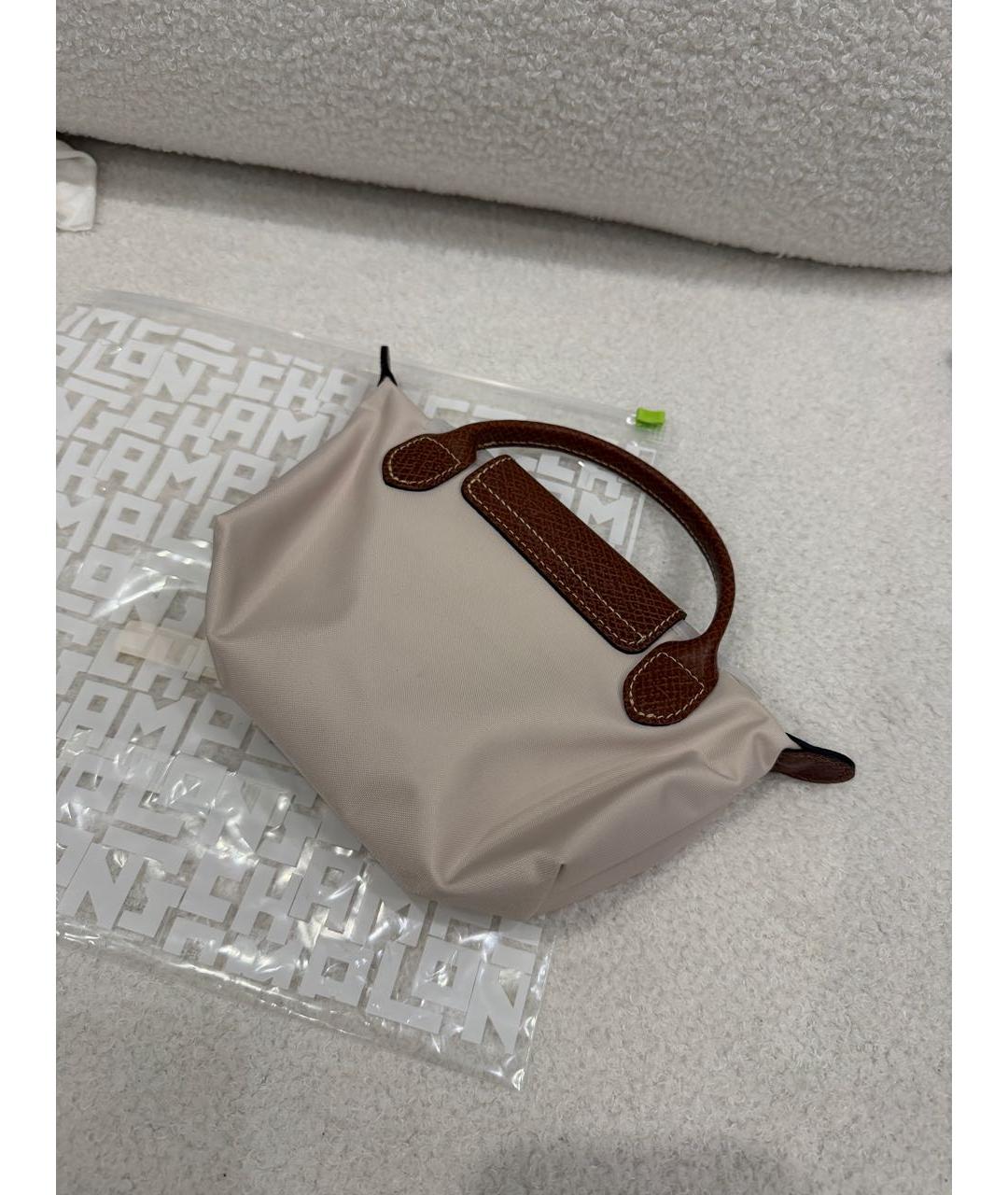 LONGCHAMP Бежевая сумка с короткими ручками, фото 3