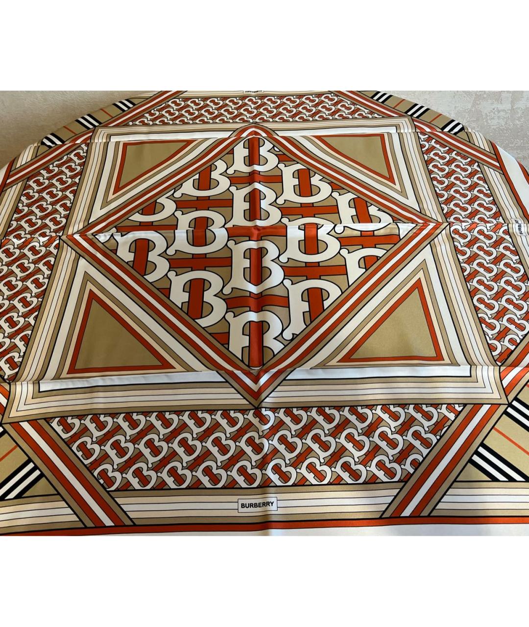 BURBERRY Мульти шелковый платок, фото 9