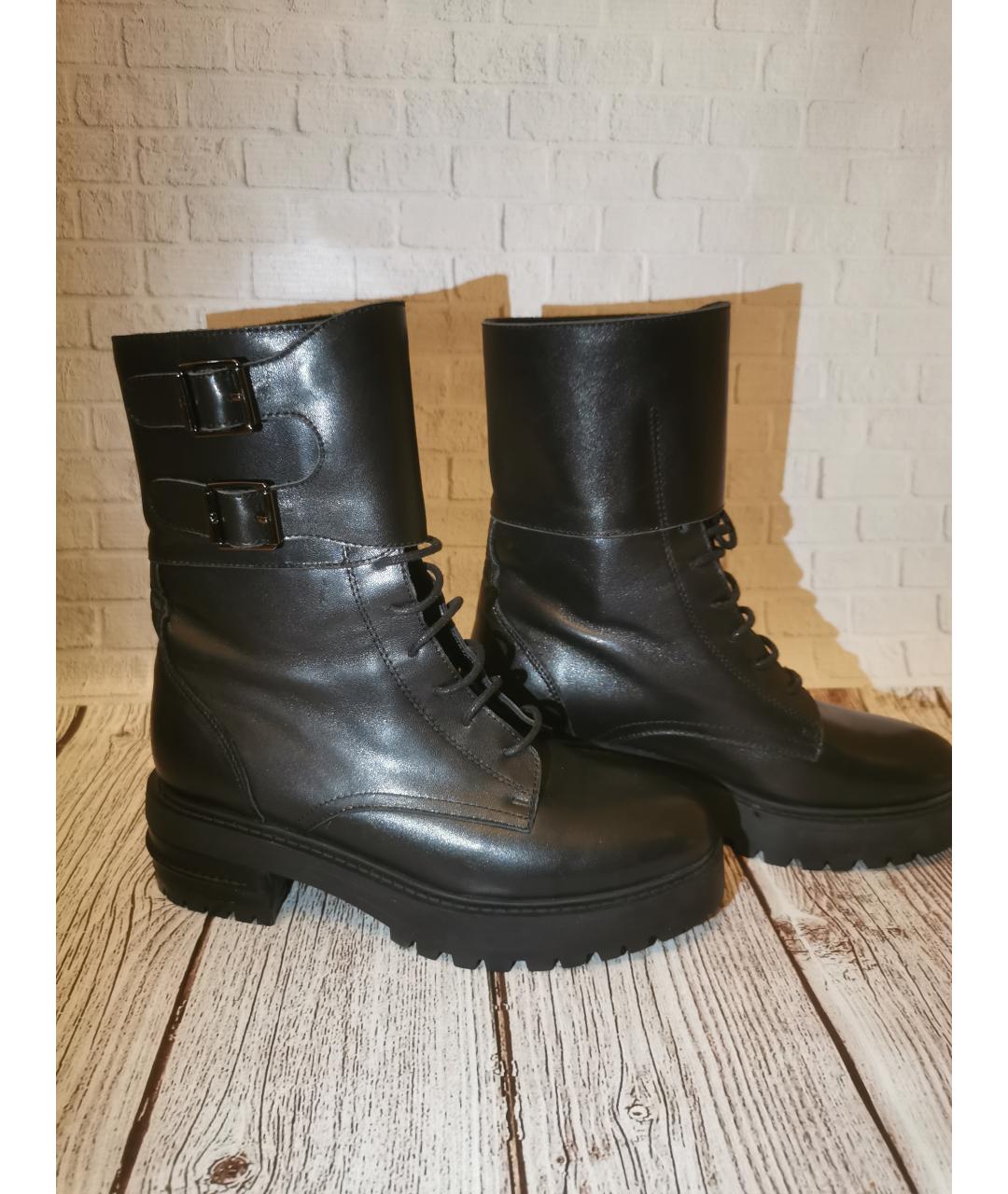CHRISTIAN DIOR Черные кожаные ботинки, фото 10