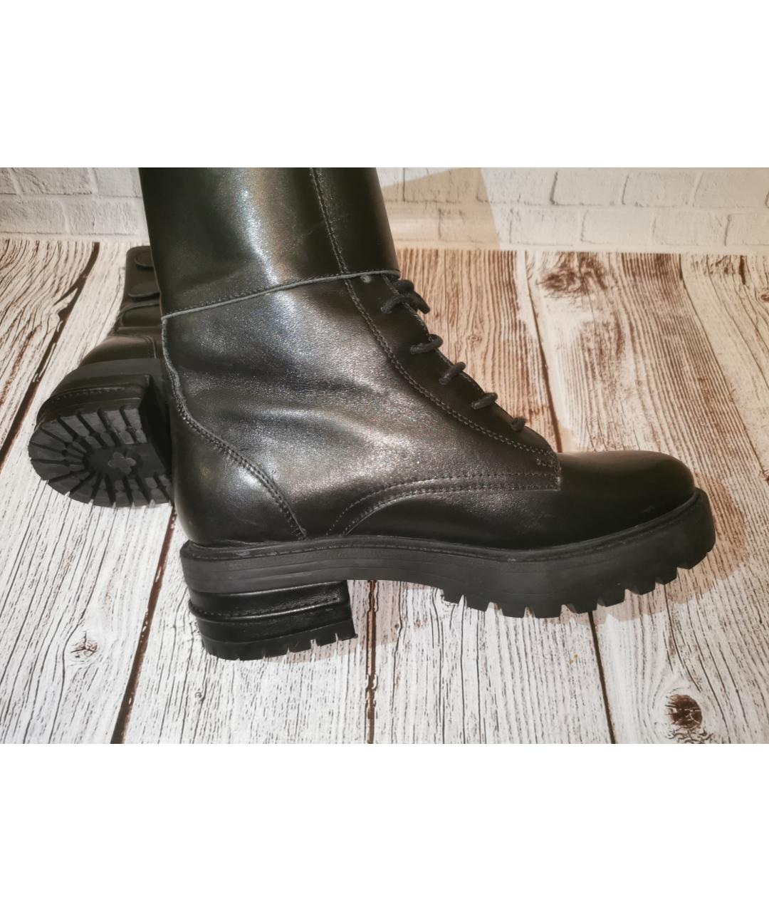 CHRISTIAN DIOR Черные кожаные ботинки, фото 9