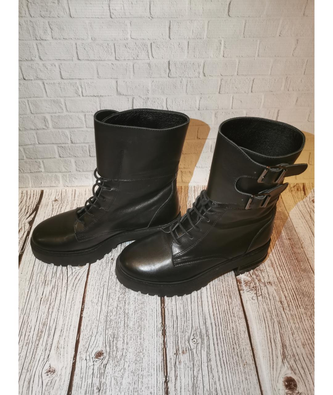 CHRISTIAN DIOR Черные кожаные ботинки, фото 7