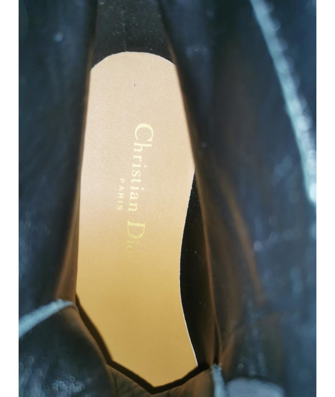 CHRISTIAN DIOR Черные кожаные ботинки, фото 8
