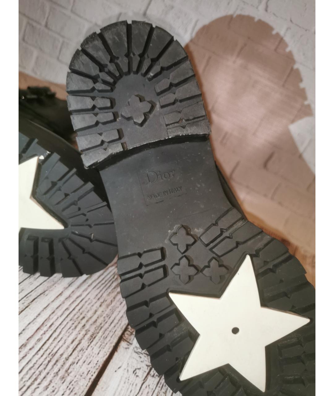 CHRISTIAN DIOR Черные кожаные ботинки, фото 6