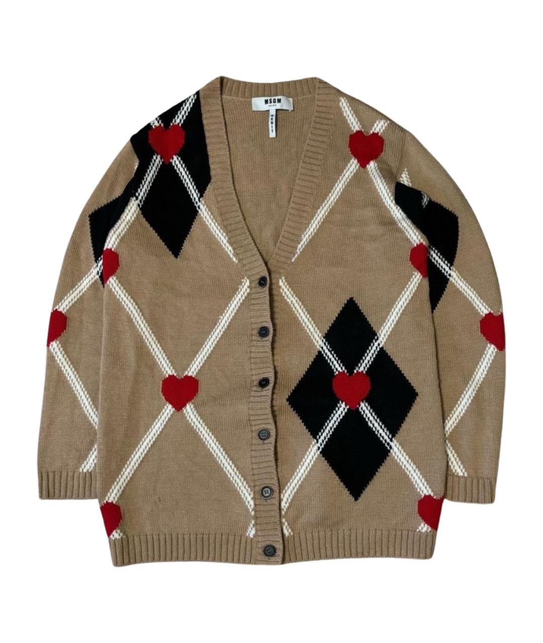 MSGM Мульти шерстяной кардиган, фото 1