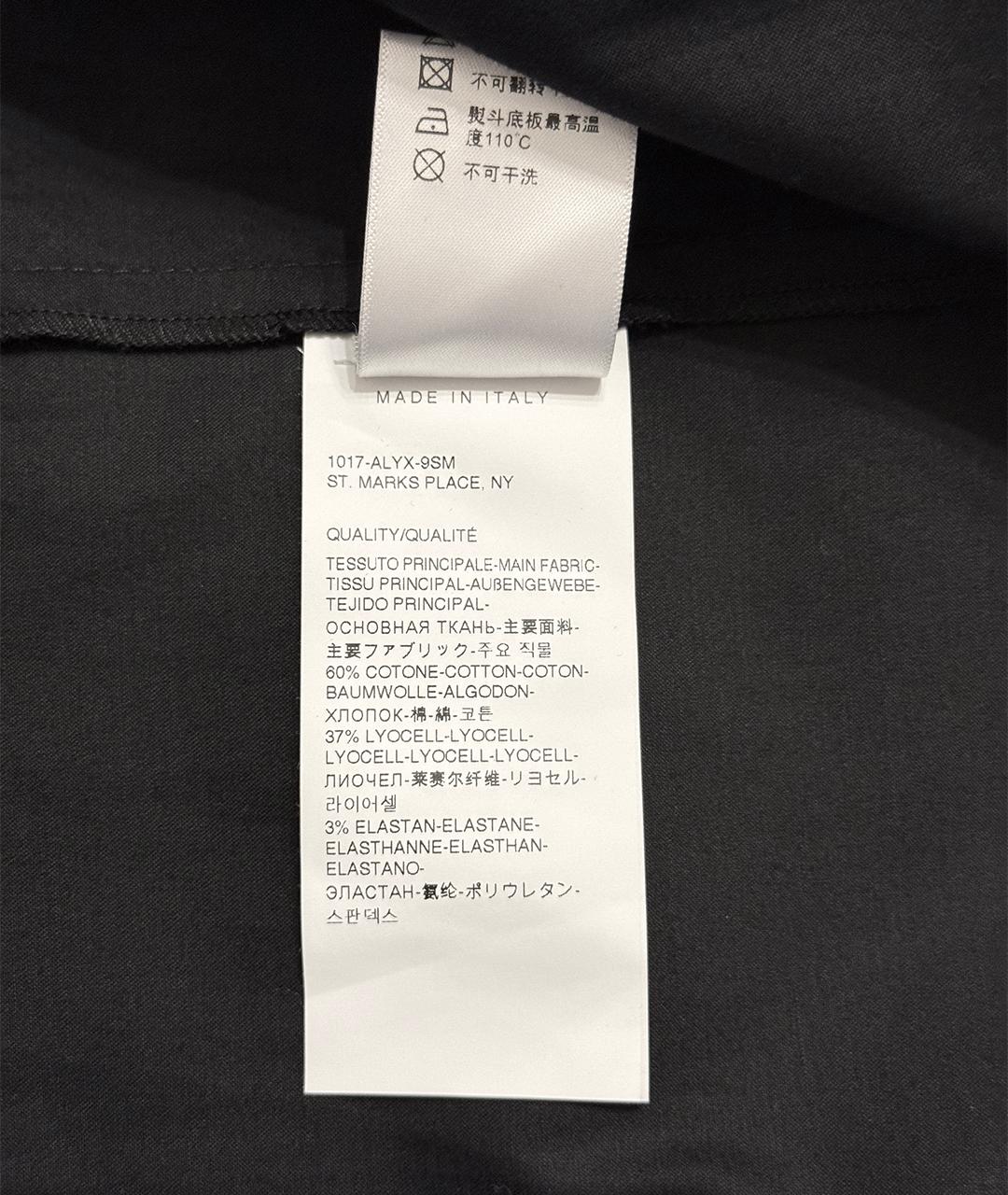 1017 ALYX 9SM Черная хлопковая кэжуал рубашка, фото 8
