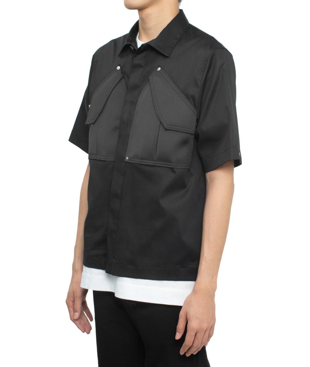 1017 ALYX 9SM Черная хлопковая кэжуал рубашка, фото 9