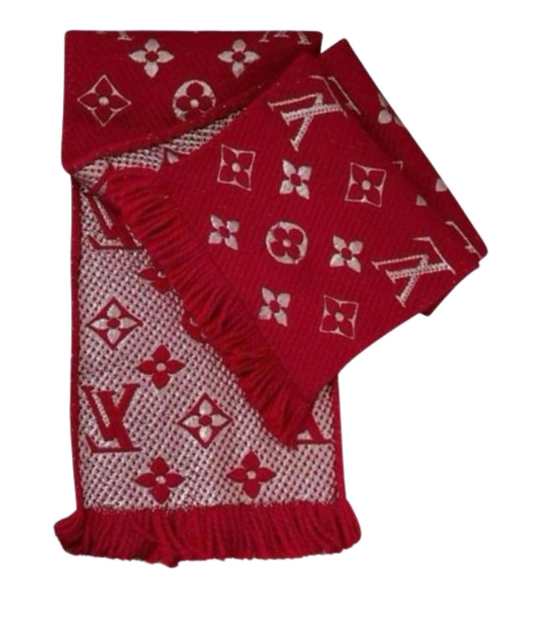 LOUIS VUITTON Красный шерстяной шарф, фото 1