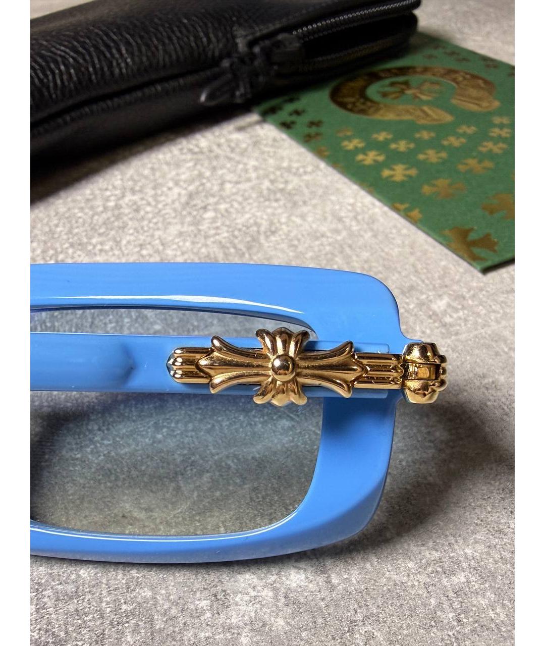 CHROME HEARTS Голубые пластиковые солнцезащитные очки, фото 5