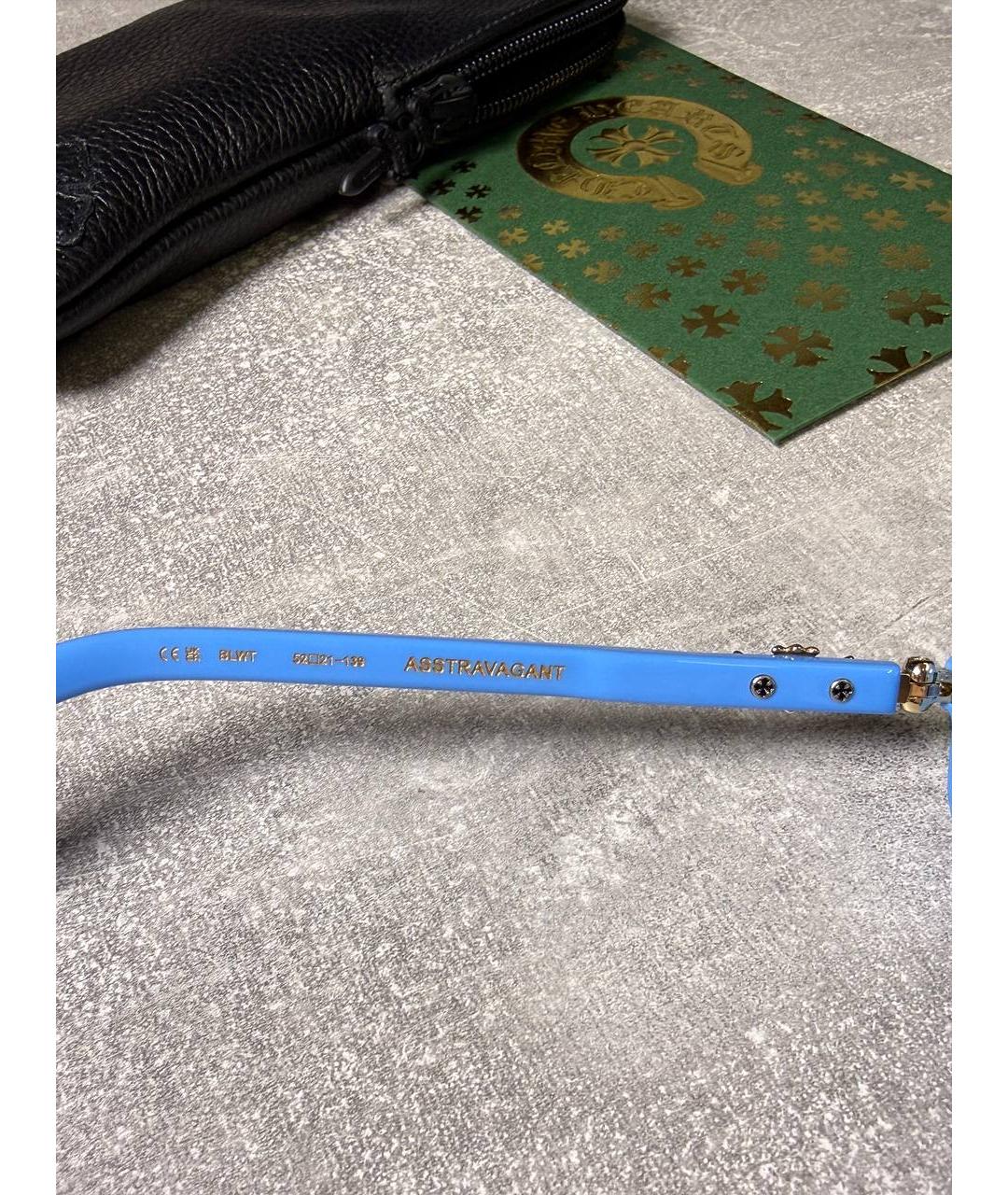 CHROME HEARTS Голубые пластиковые солнцезащитные очки, фото 7