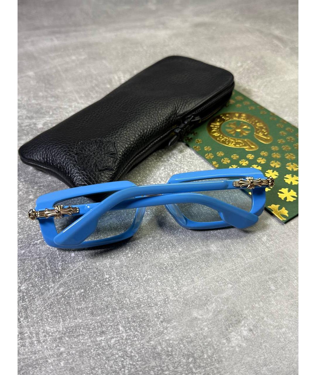 CHROME HEARTS Голубые пластиковые солнцезащитные очки, фото 2