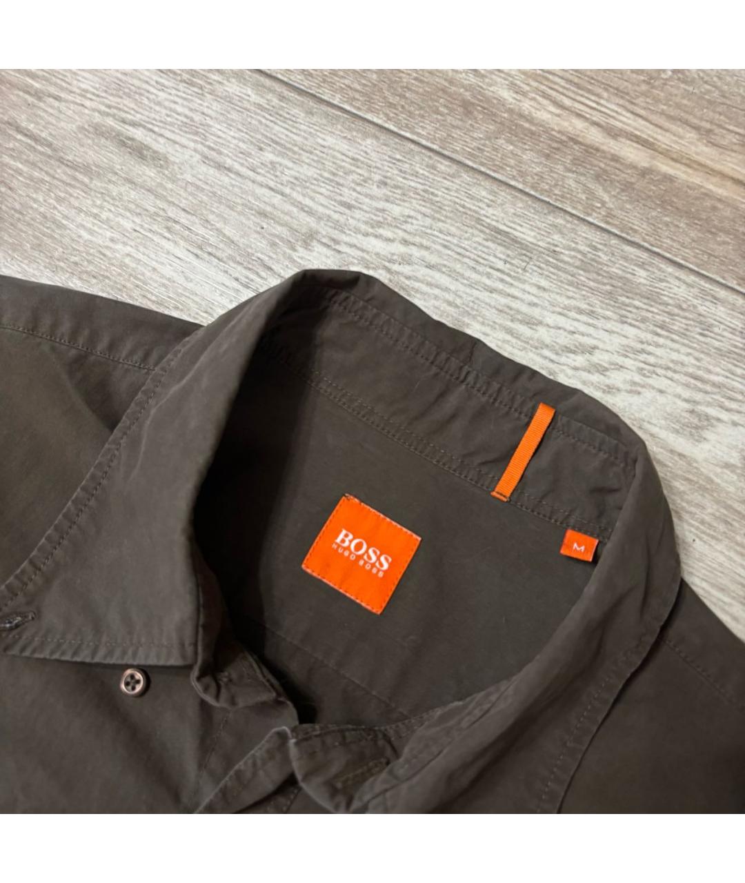 HUGO BOSS Коричневая хлопковая рубашка, фото 4