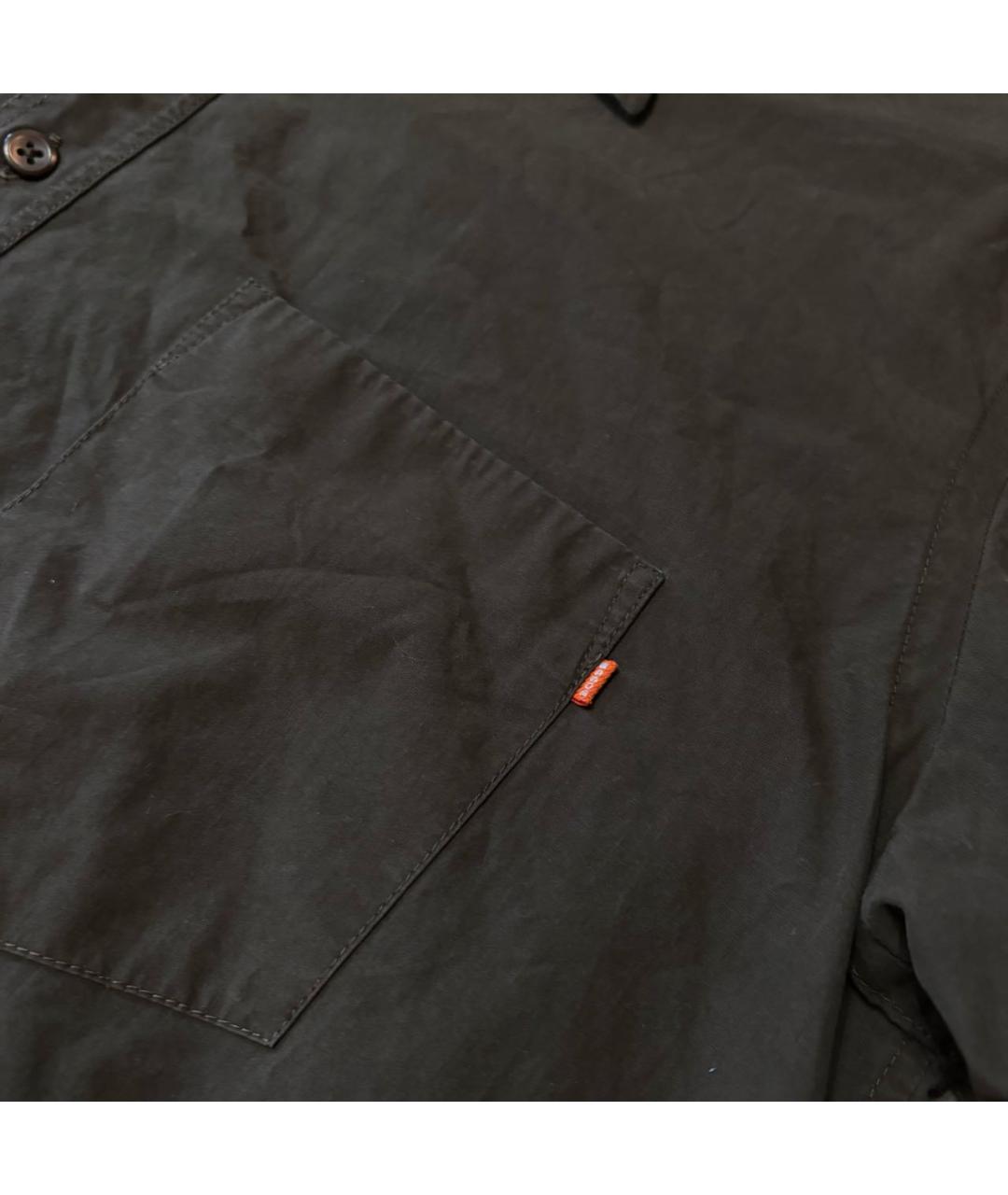 HUGO BOSS Коричневая хлопковая рубашка, фото 5