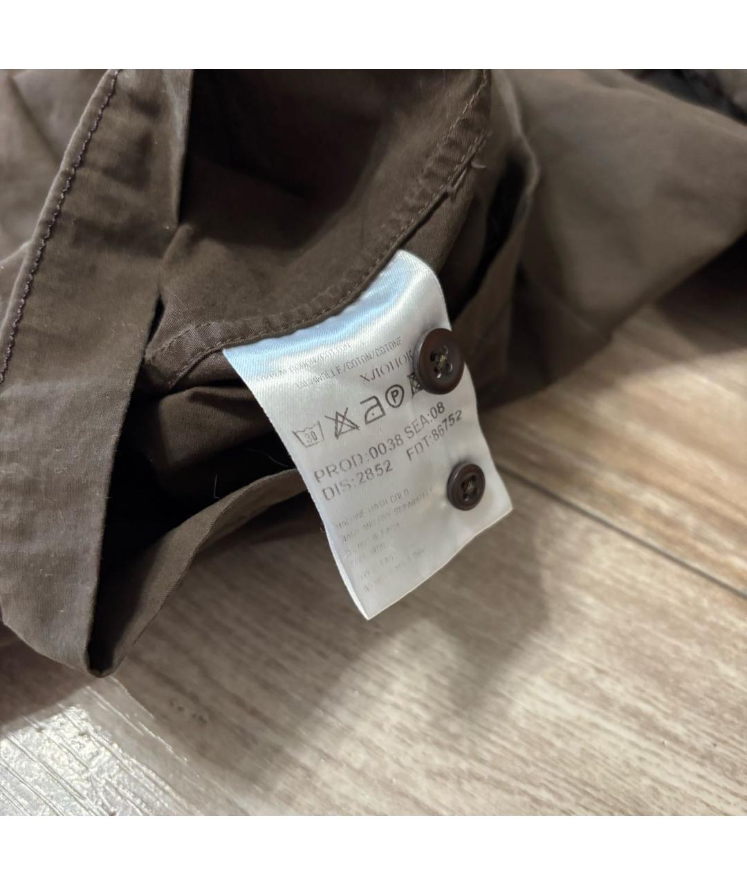 HUGO BOSS Коричневая хлопковая рубашка, фото 6