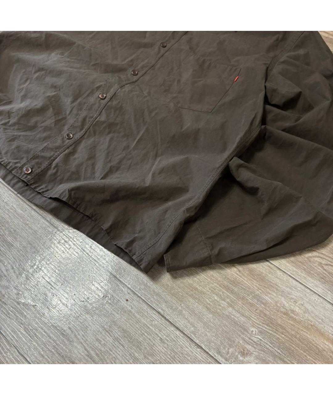 HUGO BOSS Коричневая хлопковая рубашка, фото 3